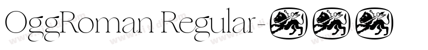 OggRoman Regular字体转换